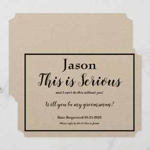 Trauzeuge Anfrage Das ist Ernst Name-Option Einladung