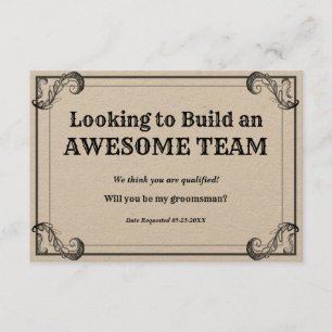 Trauzeuge Anfrage Vintage Teambuilding Einladung