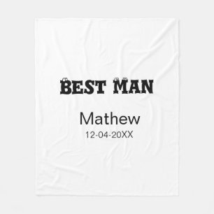 Trauzeuge-Bachelor-Partei hinzufügen Namensdatum e Fleecedecke