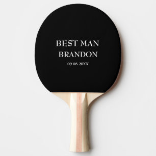 Trauzeuge Bachelor Party Black Modern Wedding Tischtennis Schläger