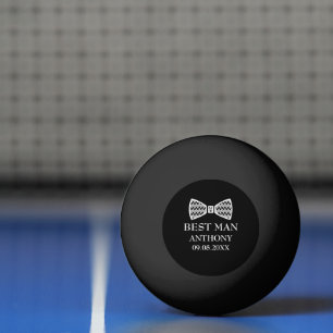 Trauzeuge Bachelor Party Black Modern Wedding Tischtennisball