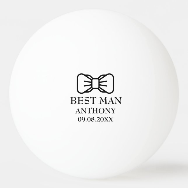 Trauzeuge Bachelor Party Black Modern Wedding Tischtennisball (Vorderseite)