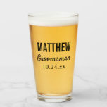 Trauzeuge Bachelor Party Gastgeschenk Hochzeit Bee Glas<br><div class="desc">Dieses moderne,  elegante Pint-Glas ist ein Geschenk für jeden Trauzeuge auf Ihrer Junggesellenabend oder am Hochzeitstag! Personalisieren Sie die Details Ihrer Wahl.</div>