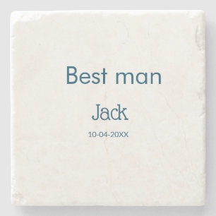 Trauzeuge bester Mann Name hinzufügen Text Jungges Steinuntersetzer