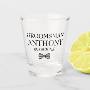 Trauzeuge Black Elegant Bachelor Party Hochzeit Schnapsglas