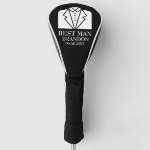 Trauzeuge Black Elegant Moderne Namensschilder Hoc Golf Headcover