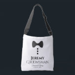 Trauzeuge Black Krawatte Wedding Swag Bag Tragetaschen Mit Langen Trägern<br><div class="desc">Diese lustigen Taschen sind als Favoriten, Geschenke oder als Waggons für Hochzeitsfeiern für Trauzeugen konzipiert. Sie sind mit einem Bild einer schwarzen Krawatte mit drei Tasten und Text, der Trauzeuge mit einem Platz, um seinen Namen zu geben, sowie die Namen des Ehepaares und das Hochzeitsdatum. So können Sie sich bei...</div>