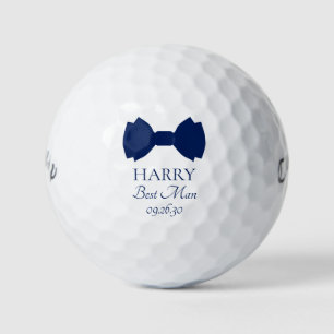 Trauzeuge Blue Bow Krawatte Golfball