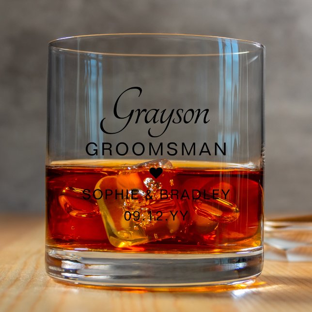 Trauzeuge Custom Personalisiert Name Wedding Whiskyglas (Von Creator hochgeladen)
