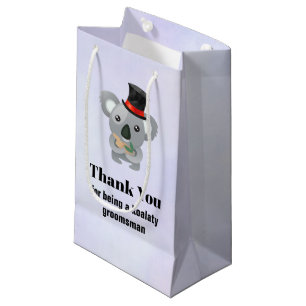 Trauzeuge Dankeschön mit Koala-Wortspiel Kleine Geschenktüte