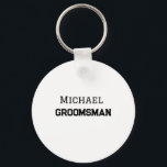 Trauzeuge einfache minimale hinzufügen Name modern Schlüsselanhänger<br><div class="desc">Gestaltung</div>
