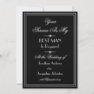 Trauzeuge Elegant Chic Script Hochzeitsvorschlag Einladung