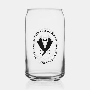 Trauzeuge Elegant Tuxedo Wedding Dosenglas