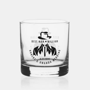 Trauzeuge Elegant Tuxedo Wedding Whiskyglas