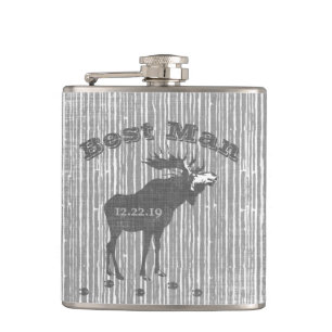 Trauzeuge Flachmann Vintage Elch