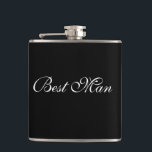 Trauzeuge Flask Flachmann<br><div class="desc">Die Flasche für den Trauzeuge wird in Schwarz mit Weiß angezeigt. Passen Sie dieses Objekt an oder kaufen Sie,  wie es ist.</div>