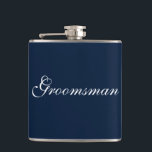 Trauzeuge Flask Flachmann<br><div class="desc">Der Kolben für den Trauzeuge wird in Marineblau und Weiß gezeigt. Passen Sie dieses Objekt an oder kaufen Sie,  wie es ist.</div>