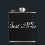Trauzeuge Flask Flachmann<br><div class="desc">Flasche für den schwarz-weißen Trauzeuge. Passen Sie dieses Objekt an oder kaufen Sie, wie es ist.</div>