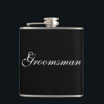 Trauzeuge Flask Flachmann<br><div class="desc">Der Kolben für den Trauzeuge wird in Schwarzweiß dargestellt. Passen Sie dieses Objekt an oder kaufen Sie, wie es ist.</div>