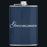 Trauzeuge Flask Flachmann<br><div class="desc">Der Kolben für den Trauzeuge wird in Marineblau und Weiß gezeigt. Passen Sie dieses Objekt an oder kaufen Sie, wie es ist.</div>