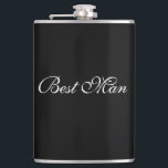Trauzeuge Flask Flachmann<br><div class="desc">Die Flasche für den Trauzeuge wird in Schwarz mit Weiß angezeigt. Passen Sie dieses Objekt an oder kaufen Sie, wie es ist.</div>
