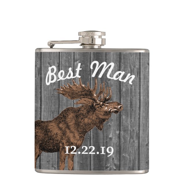 Trauzeuge Flask Vintag Elose Flachmann (Vorderseite)