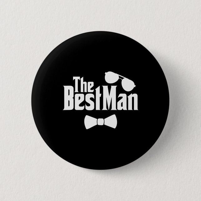 Trauzeuge Friends Groom Bride Wedding Couple Bache Button (Vorderseite)