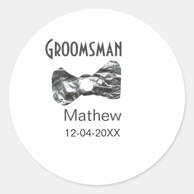 Trauzeuge geben das Jahr an, in dem Graue Bugs-Tex Runder Aufkleber (Vorderseite)