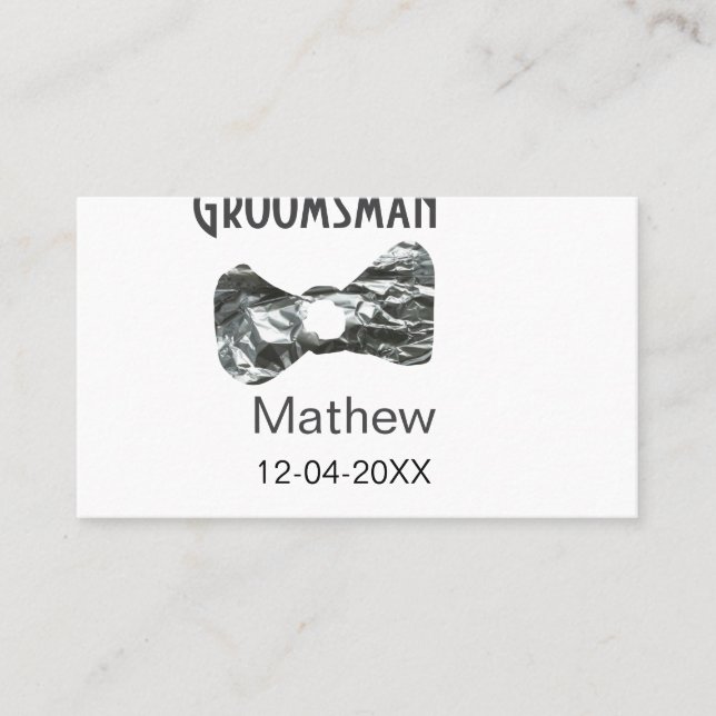 Trauzeuge geben das Jahr an, in dem Graue Bugs-Tex Visitenkarte (Vorderseite)