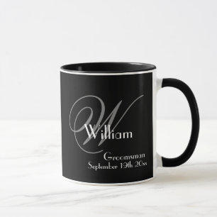 Trauzeuge Geschenk Chic Monogram Hochzeitsgeschenk Tasse