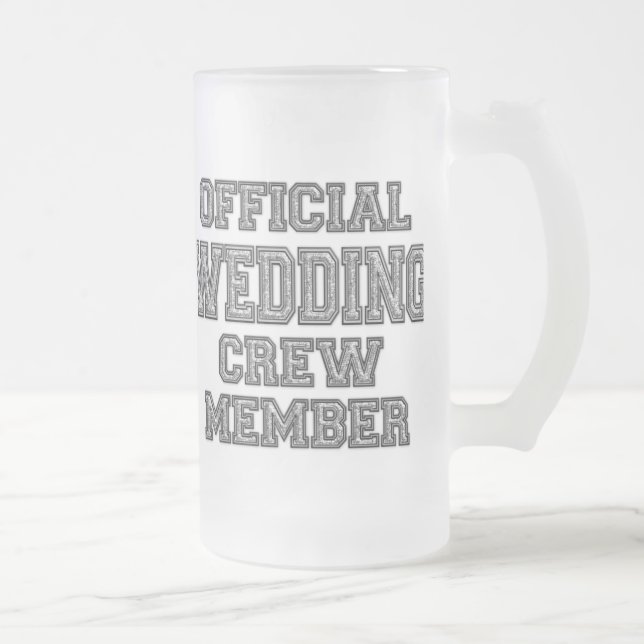 Trauzeuge-Geschenk-Glasbier Stein Mattglas Bierglas (Rechts)