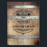 Trauzeuge Geschenke Notizblock<br><div class="desc">Rustikales Fass-Design mit feinem Western-Typografie. Personalisieren Sie dieses Design mit Ihrem eigenen Text. Dieses Design können Sie weiter anpassen,  indem Sie den Link "Weiter anpassen" auswählen,  falls gewünscht.</div>