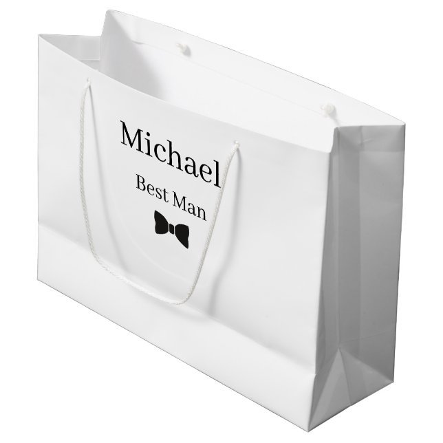 Trauzeuge Geschenktasche Große Geschenktüte (Vorderseite Schrägansicht)