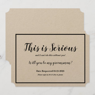 Trauzeuge gesucht, das ist ernst gemeint einladung