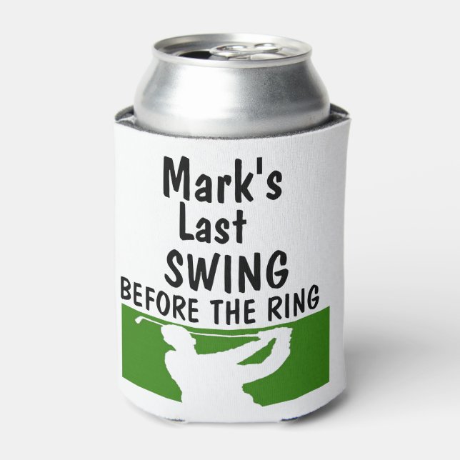 Trauzeuge Golf Bachelor Party Custom Golfer Dosenkühler (Kanne Vorderseite)