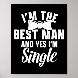 Trauzeuge Groom Squat Men Bachelor versorgt Party Poster