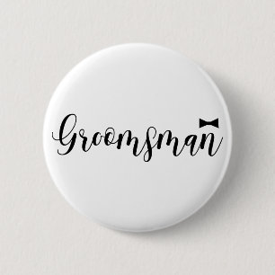 Trauzeuge, Hochzeit, Bachelor Name Tag Button