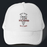 Trauzeuge Hochzeit Individuelle Name Datum Geschen Truckerkappe<br><div class="desc">Dieser einzigartige Hut ist als Geschenk für Ihren Trauzeuge konzipiert. Verfügt über ein einzigartiges Layout des Namens, das ihm das Gefühl der Tiefe gibt. Der Text lautet "Trauzeuge" zusammen mit dem Veranstaltungsdatum. Ein guter Weg, um ihm dafür zu danken, dass er ein Teil deiner Hochzeitsfeier war. Wenn Sie Fragen zum...</div>