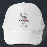 Trauzeuge Hochzeit Individuelle Name Datum Geschen Truckerkappe<br><div class="desc">Dieser einzigartige Hut ist als Geschenk für Ihren Trauzeuge konzipiert. Verfügt über ein einzigartiges Layout des Namens, das ihm das Gefühl der Tiefe gibt. Der Text lautet "Trauzeuge" zusammen mit dem Veranstaltungsdatum. Ein guter Weg, um ihm dafür zu danken, dass er ein Teil deiner Hochzeitsfeier war. Wenn Sie Fragen zum...</div>