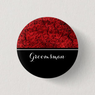 Trauzeuge Hochzeit Rote Rosen Button