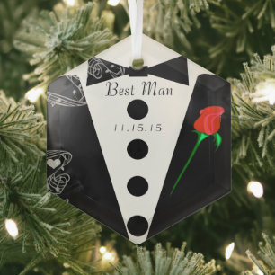 Trauzeuge Hochzeit Weihnachtsdekoration Ornament Aus Glas