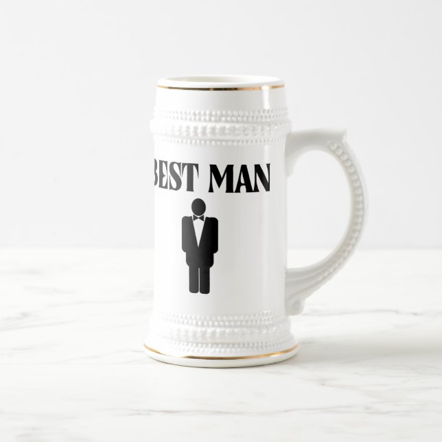 Trauzeuge-Hochzeits-Bier Stein Bierglas (Rechts)