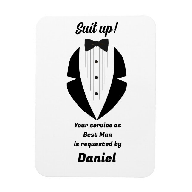 Trauzeuge Hochzeitsantrag Magnet (Vertikal)