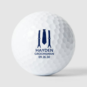 Trauzeuge Hosenträger mit Fliege Golfball