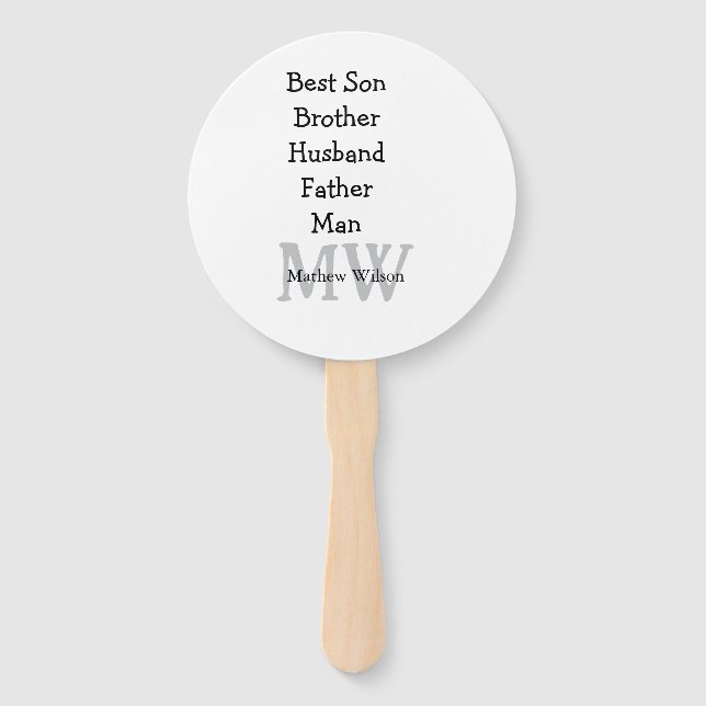 Trauzeuge in Ehemann Papa zitiert Namen hinzufügen Fächer (Vorderseite)