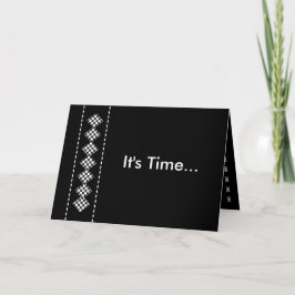 Trauzeuge "It's Time" Einladung mit Diamond-Karos