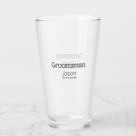 Trauzeuge Junggeselinnen-Abschied hinzufügen Namen Glas