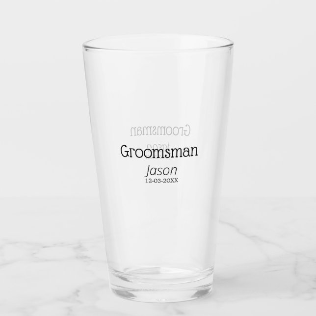 Trauzeuge Junggeselinnen-Abschied hinzufügen Namen Glas (Vorderseite)