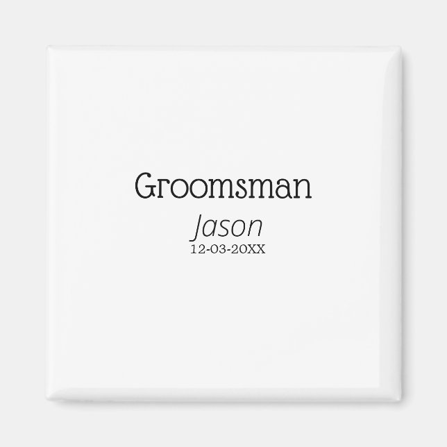 Trauzeuge Junggeselinnen-Abschied hinzufügen Namen Magnet (Vorne)