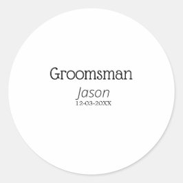 Trauzeuge Junggeselinnen-Abschied hinzufügen Namen Runder Aufkleber